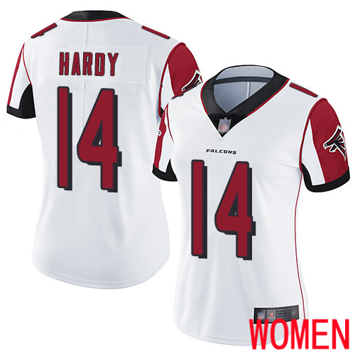 Atlanta Falcons Limited White Women Justin Hardy Road Jersey NFL Football #14 Vapor Untouchable->youth nfl jersey->Youth Jersey